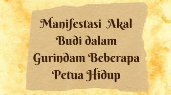 Manifestasi Akal Budi Farisyashairun Flip Pdf Anyflip