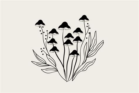 Mushroom With Floral Svg Graphic By St Creative Fabrica