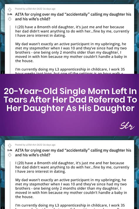 20 Year Old Single Mom Left In Tears After Her Dad Referred To Her Daughter As His Daughter