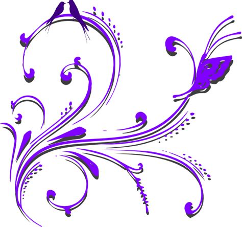 Butterfly Scroll Clip Art At Vector Clip Art Online