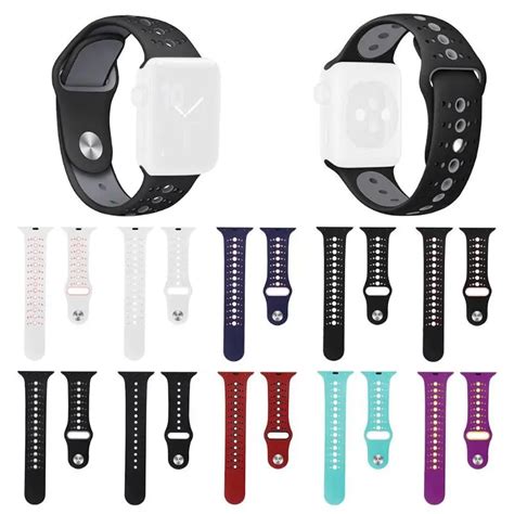 ALLOYSEED Soft Silicone Smartwatch Band Bracelet Wrist Strap For Apple