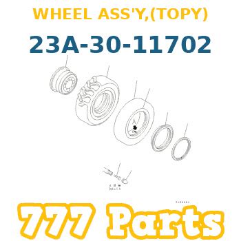 A Komatsu WHEEL ASS Y TOPY