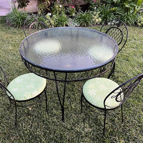 Vintage Wrought Iron Patio Furniture Etsy