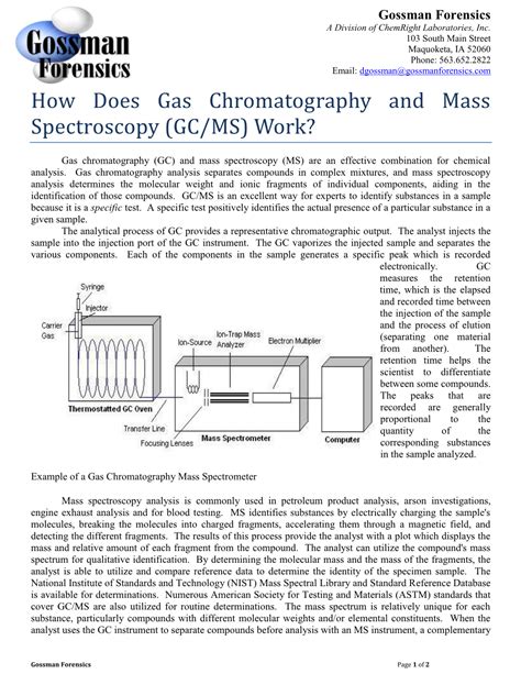 How Does Gas Chromatography And Mass Spectroscopy Gc Ms Work Docslib