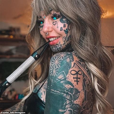 Amber Luke Who Has Spent 50k On 600 Tattoos Covers Them Up To See How