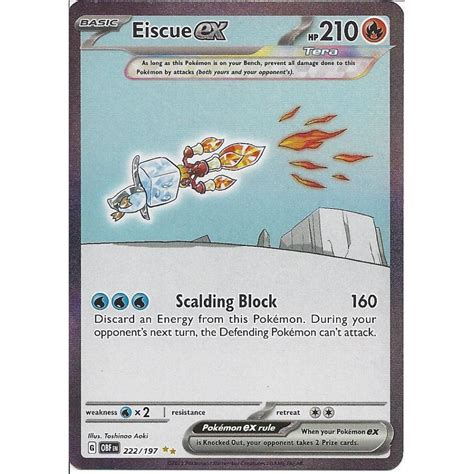 Pokemon Trading Card Game Eiscue Ex Special Illustration Rare