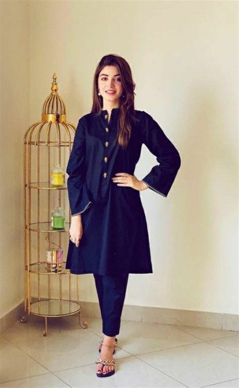 Kinza Hashmi Simple Dress Casual Stylish Short Dresses Fashion