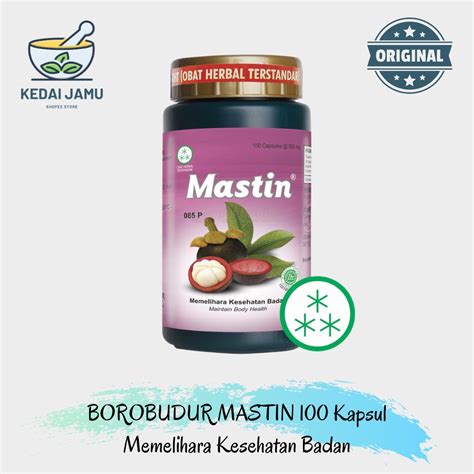 Jual MASTIN 100 KAPSUL BOROBUDUR BOTOL KACA Shopee Indonesia