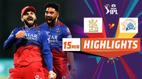 Watch RCB Vs CSK - Highlights Video Online(HD) On JioCinema