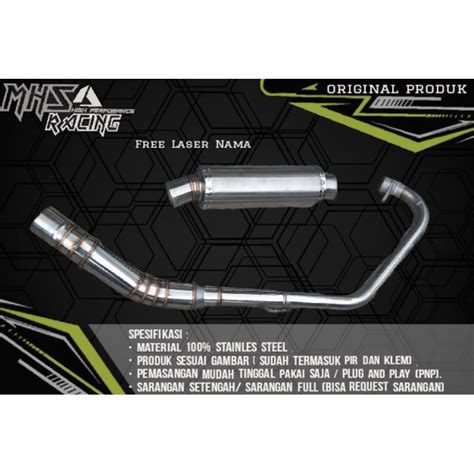 Jual Knalpot Mhs Racing Model Dbs Untuk Motor Sonic Satria Fu Supra Gtr