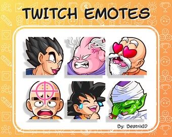 6 X Twitch Emotes Son Goku Super Saiyan Etsy UK