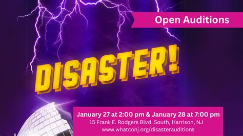 Auditions: Disaster! The Musical - West Hudson Arts & Theater Company