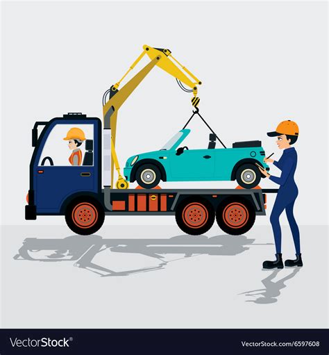 Towing Service Royalty Free Vector Image VectorStock