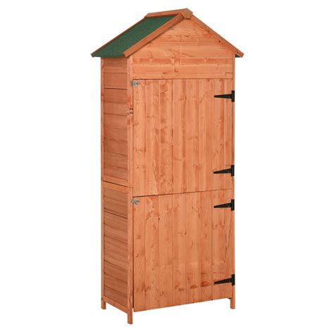 Outsunny 84 X 51cm Garden Shed 4 Tier Wooden Garden Outdoor Shed 3