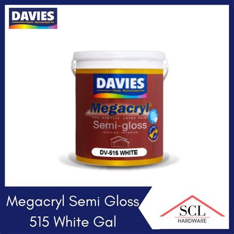 DAVIES Megacryl Semi Gloss White Gallon Lazada PH