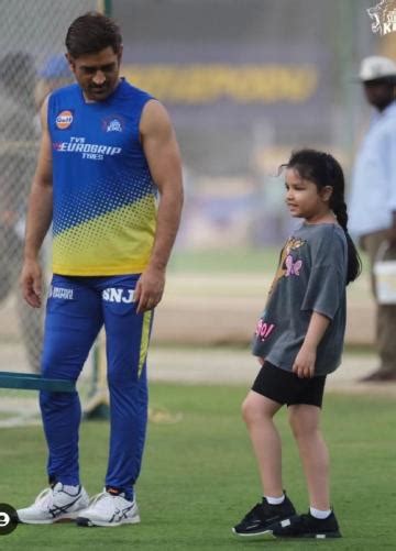 Mahendra Singh Dhoni Plays Football With Daughter Ziva She Looks Cute In A Casual Outfit