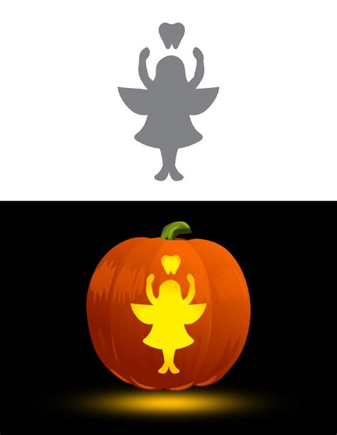 Printable Tooth Fairy Pumpkin Stencil