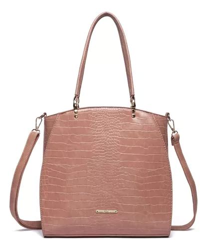 Cartera Sei Cholet Nude Color Palo Rosa Color De La Correa De Hombro