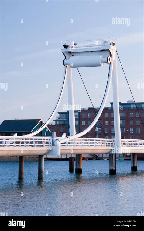 Gosport Hants Uk Dec 25 2014 Millennium Bridge On Forton Lake At