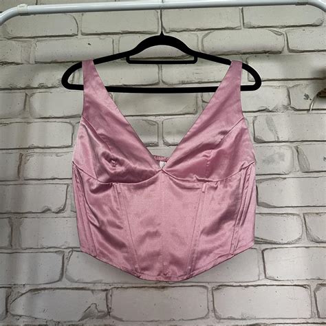 Glassons Pink Corset Top Size Brand New With Depop