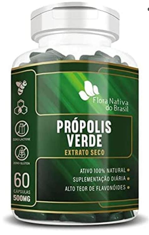 Própolis Verde 500mg 60 cápsulas Flora Nativa Natu Nutri Produtos