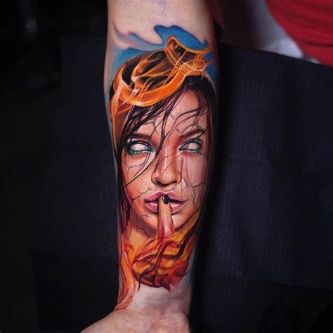 Realistic Inspiration Inkstinct Portrait Tattoo Sleeve Girl Arm