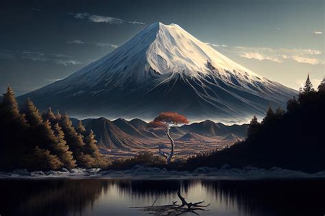 Mont Fuji Japon R Aliste Generative Ai Photo Premium