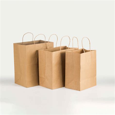 Wholesale Customized Take Away Food Bag Fashion Shopping Bag Brown