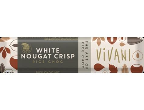 Vivani White Nougat Crisp bar 35 gr Netverslun Heilsuhússins