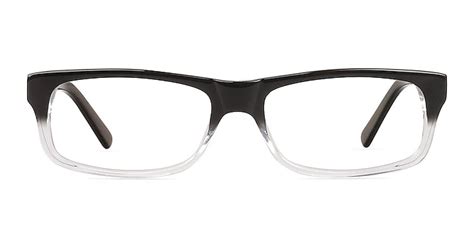 Brysen Rectangle Black And Clear Full Rim Eyeglasses Eyebuydirect Canada