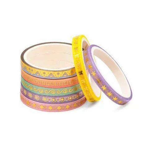 Fita Adesiva Washi Tape Small Hot Stamping Cx C 8un Brw Fita