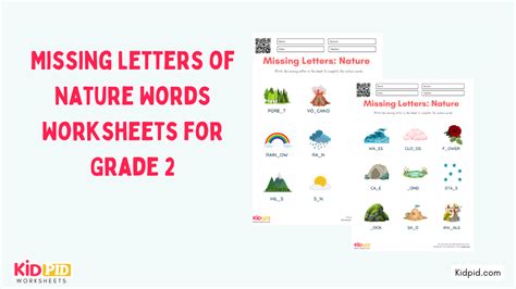 Missing Letters Of Nature Words Worksheet For Grade 2 Kidpid