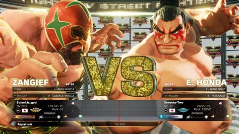 Sfv Champion Edition Asase Zangief Vs Seventy Two E Honda