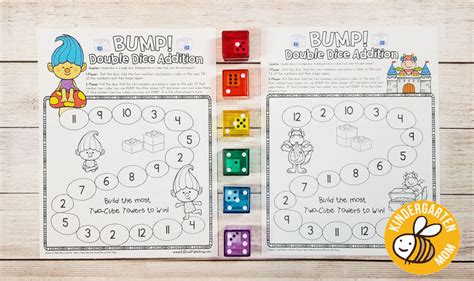 Kindergarten Dice Game Printable