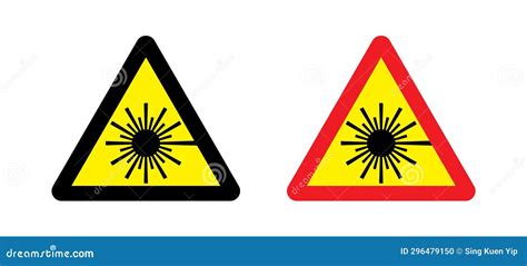 Laser In Use Sign And Symbol Caution Invisible Laser Radiation Label