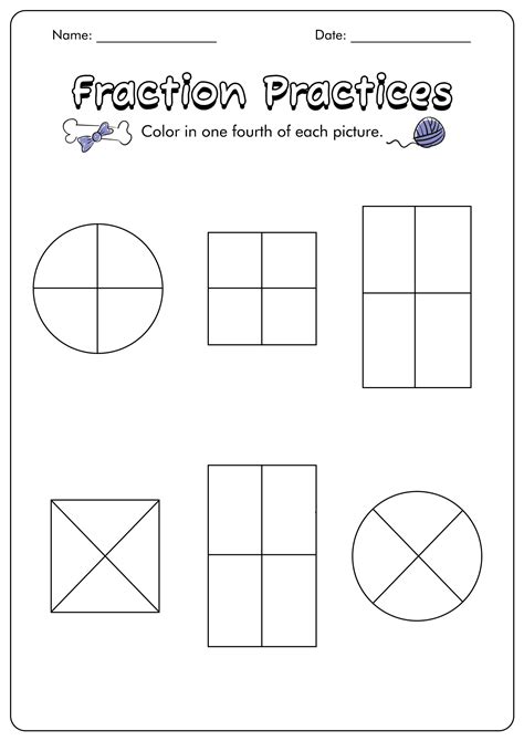 Fraction Worksheet First Grade