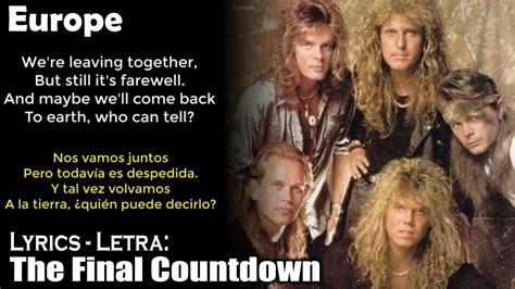 Europe The Final Countdown Lyrics Eng Esp YouTube