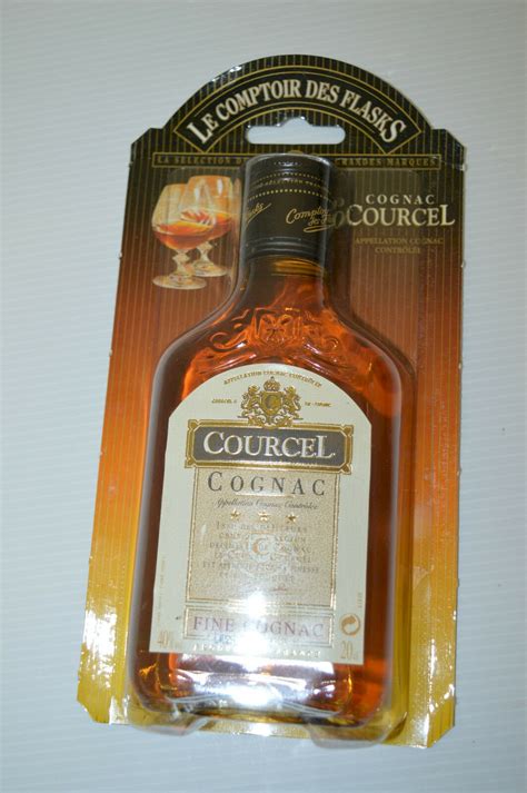 Ancienne Flasque Cognac Courcel Cl Vol Collection Bistro Cave