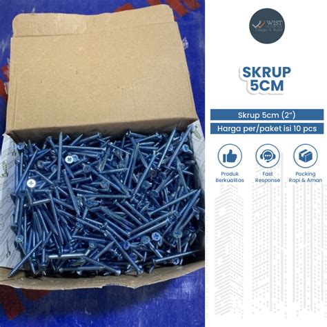 Jual Skrup Sekrup Kayu Self Tapping Cm Harga Per Pc Shopee