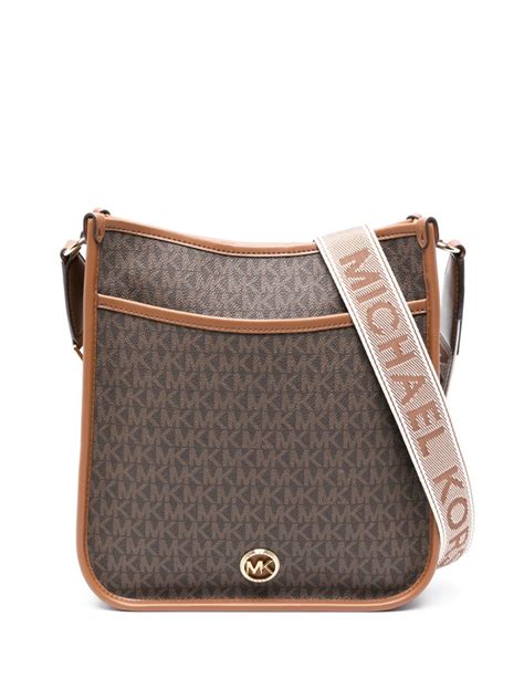 Michael Michael Kors Bolsa Transversal Logo Marrom Farfetch Br