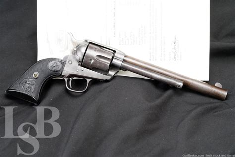 1st Gen Colt Single Action Army Saa 45 Revolver And Letter 1883 Antique Lock Stock And Barrel