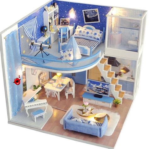 A Doll House Is Shown With Furniture And Accessories