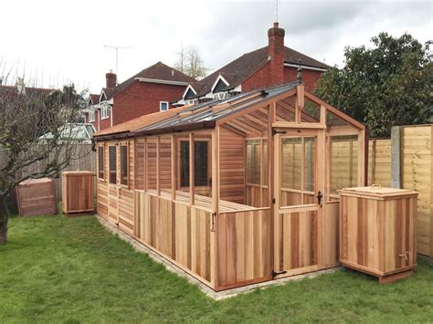 Shed Combo Greenhouses Built In Western Red Cedar Shingle Rubber Or