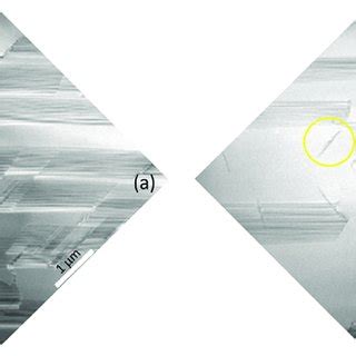 Cross Sectional Tem Images Acquired At A Depth Of M For A