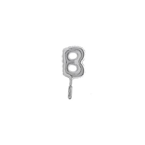 Palloncino Lettera B In Mylar 7 18cm Micro Argento