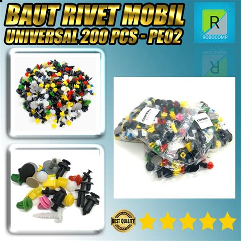 Jual Baut Rivet Mobil Universal 160 PCS PE02 Multi Color Shopee