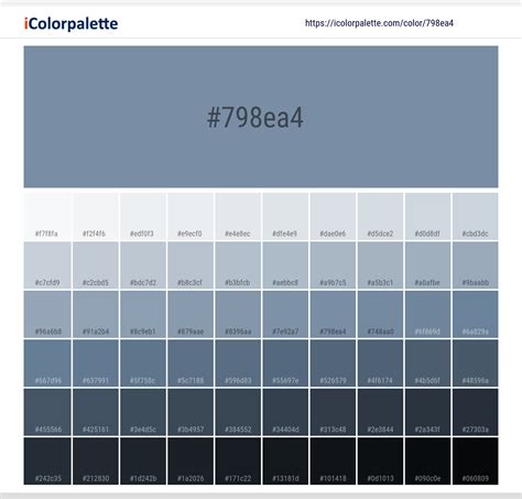 Pantone 17-4021 Tcx Faded Denim Color | Hex color Code #798ea4 information | Hsl | Rgb | Pantone