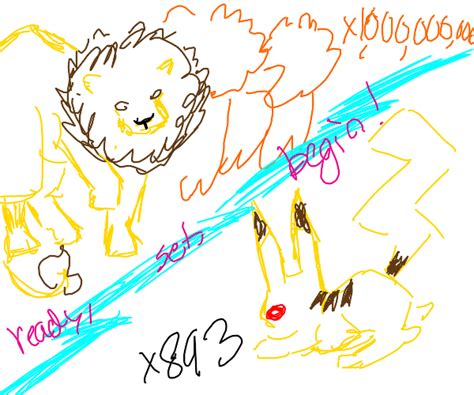 One Of Every Pokémon Vs One Billion Lions Drawception