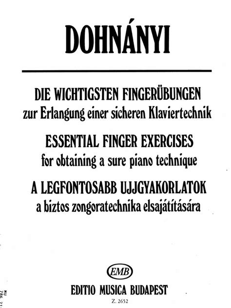 Dohnanyi Piano Essential Finger Exercises Pdf Pdf