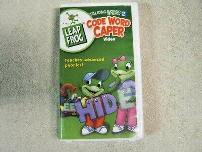 Leap Frog Talking Words Factory Code Word Caper Vhs Teaches